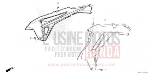 BOUCLIER DE RADIATEUR (CRF450R/RWE) CRF450RP de 2023